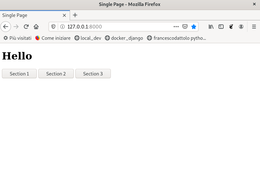 Simgle Page Application Django